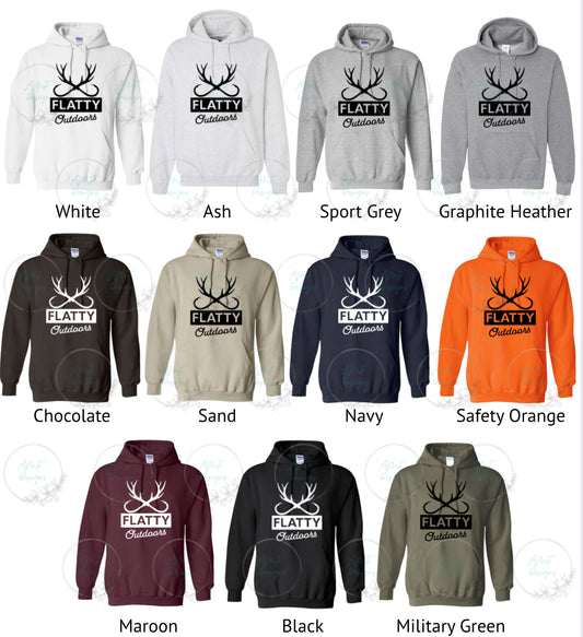 Adult Flatty Outdoors Design Hoodie