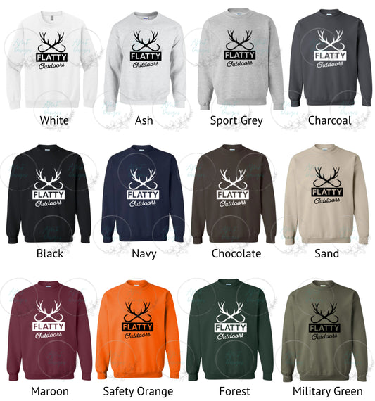 Adult Flatty Outdoors Design Crewneck