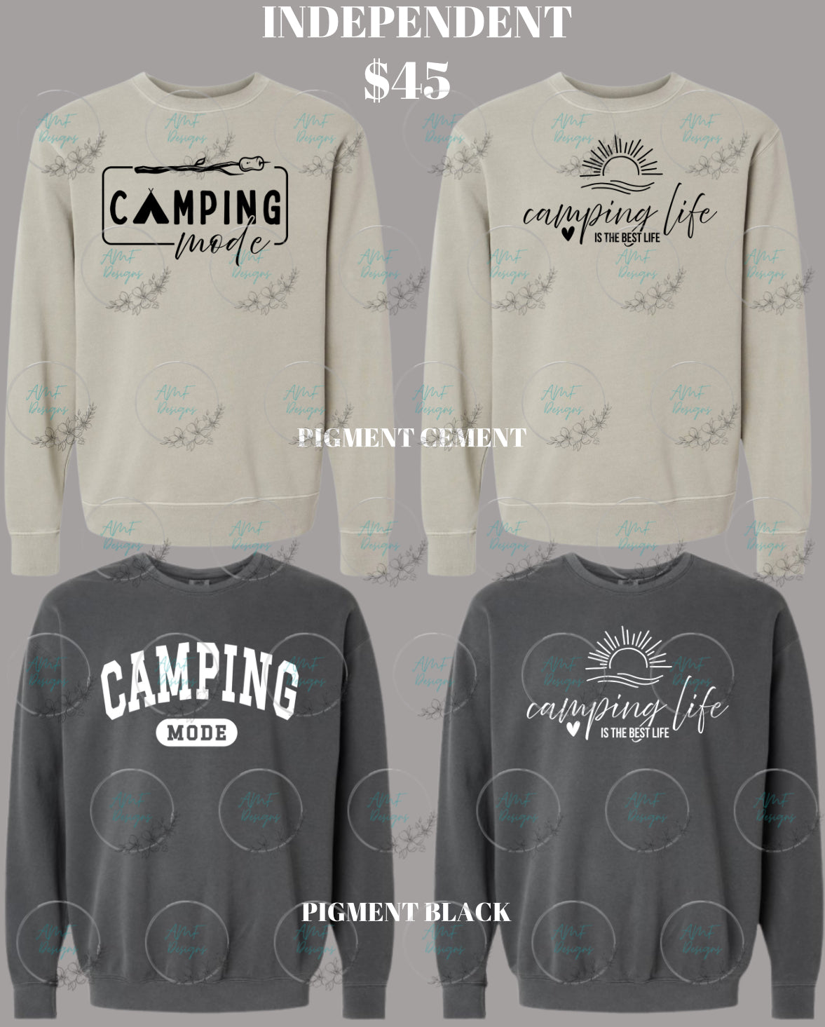 Independent Crewneck  Camping sweatshirt
