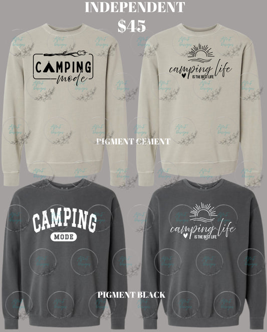Independent Crewneck  Camping sweatshirt