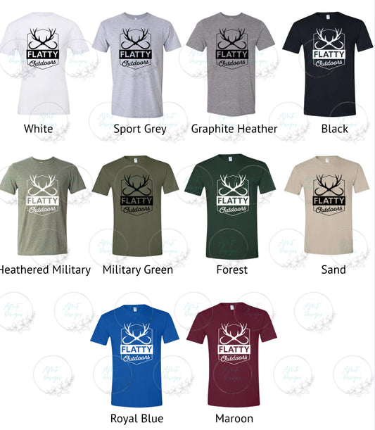 Flatty Outdoors Outline Design TSHIRT