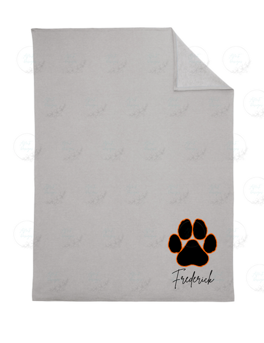 Personalized Tiger Grey Sweater fleece blacket